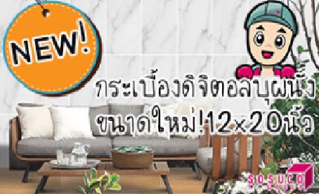 อวดโฉมกระเบื้องดิจิตอลบุผนังขนาดใหม่ 12x20 นิ้ว