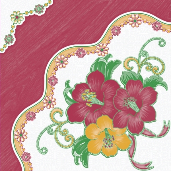 กระเบื้องโสสุโก้ ลวดลาย เพชรเมรี-ชมพู (PETCHMEREE-PINK) รหัสสินค้า 